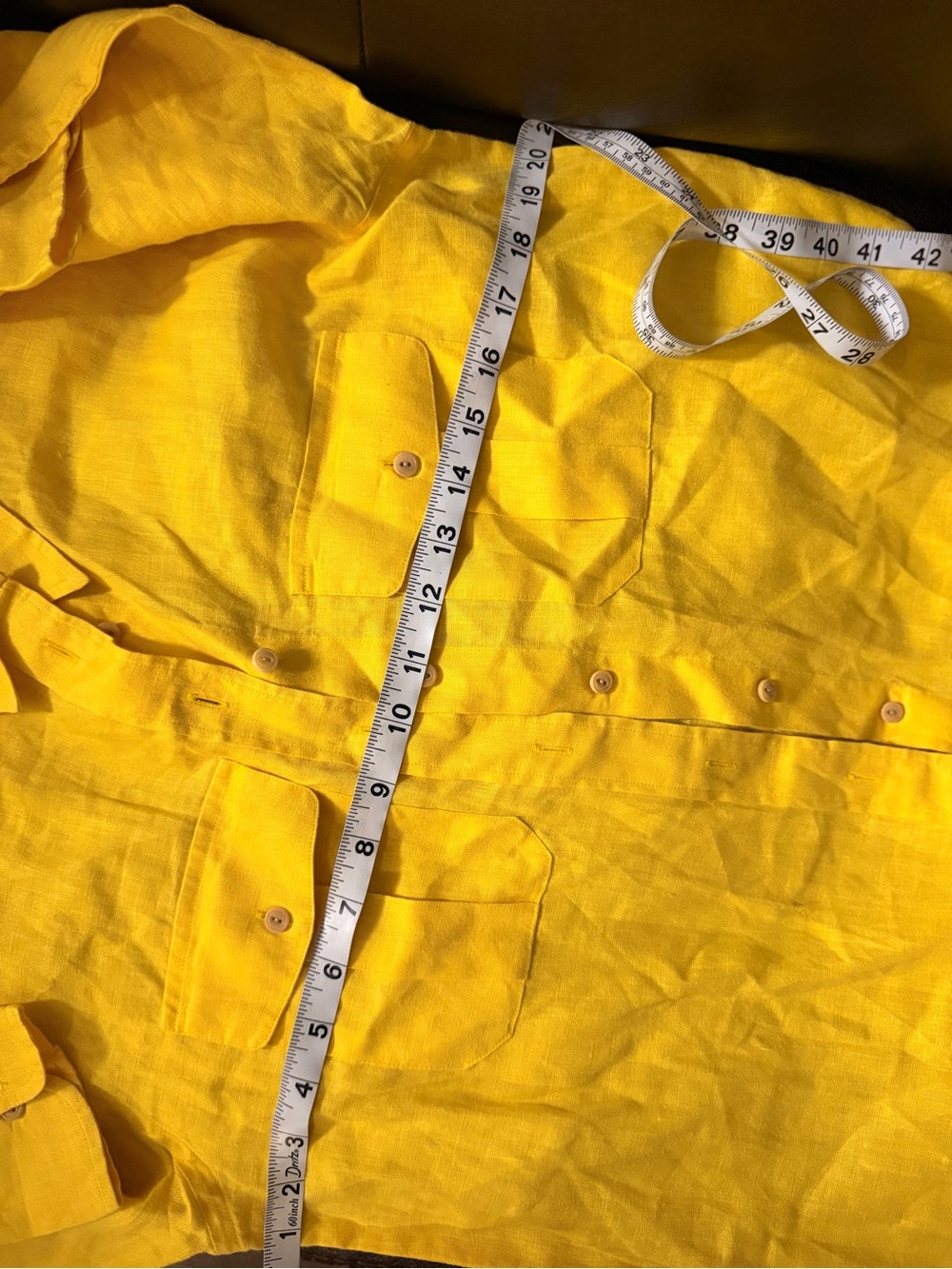 Ralph Lauren Bright Yellow Button-Down Shirt - Picture 5 of 7
